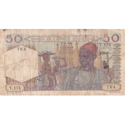 FRENCH WEST AFRICAN STATES  50 FRANCS  27.09.1944